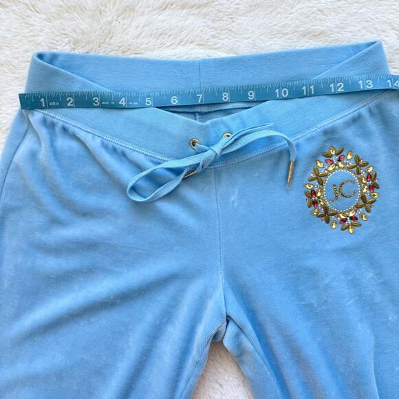 Juicy Couture women velvet blue pants size XS Limited Edition - Picture 7 of 9